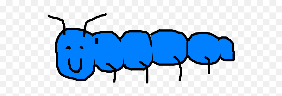 Blue Caterpillar Clip Art At Clkercom - Vector Clip Art Horizontal Emoji,Caterpillar Clipart