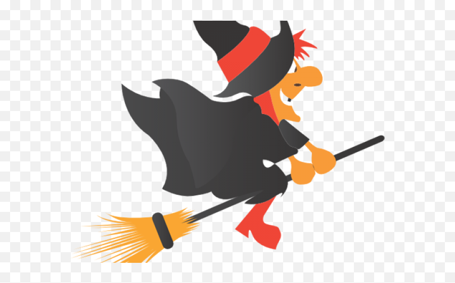 Free Clipart Witch - Clip Art Witches On Brooms Png Cartoon Witch On Broom Png Emoji,Witch Clipart