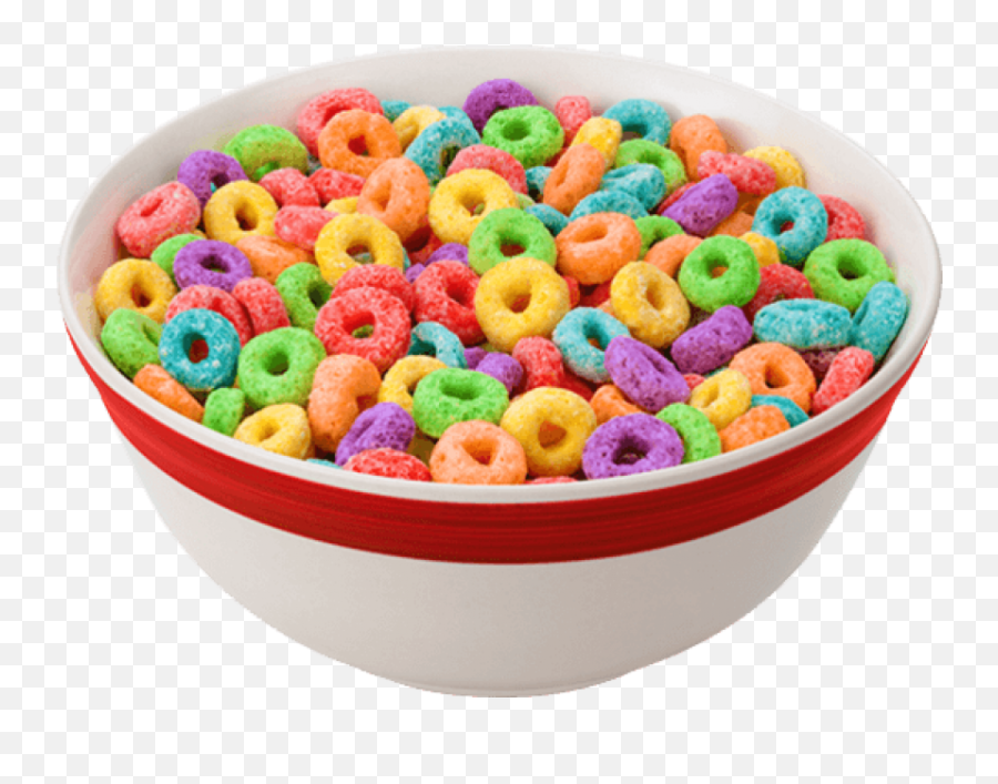 Breakfast Cereal Froot Loops Bowl - Transparent Fruit Loops Cereal Emoji,Cereal Clipart