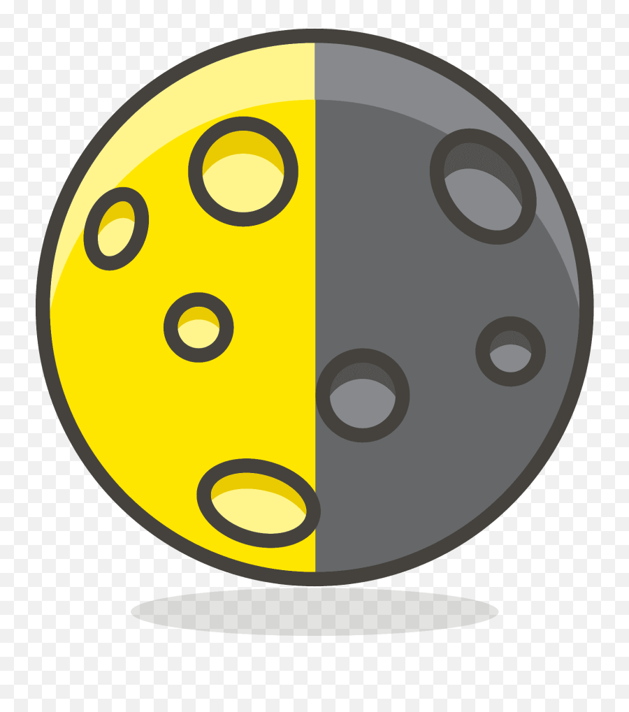 First Quarter Moon Emoji Clipart - Luna Animada Cuarto Creciente,Quarter Clipart