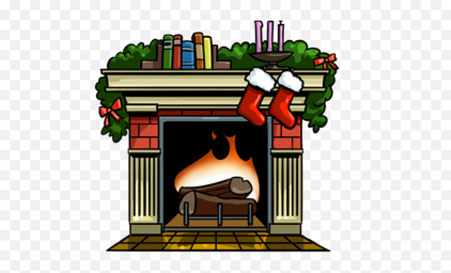 Santa Clipart Fireplace - Fireplace Clipart Full Size Png Fireplace Clipart Transparent Emoji,Santa Clipart