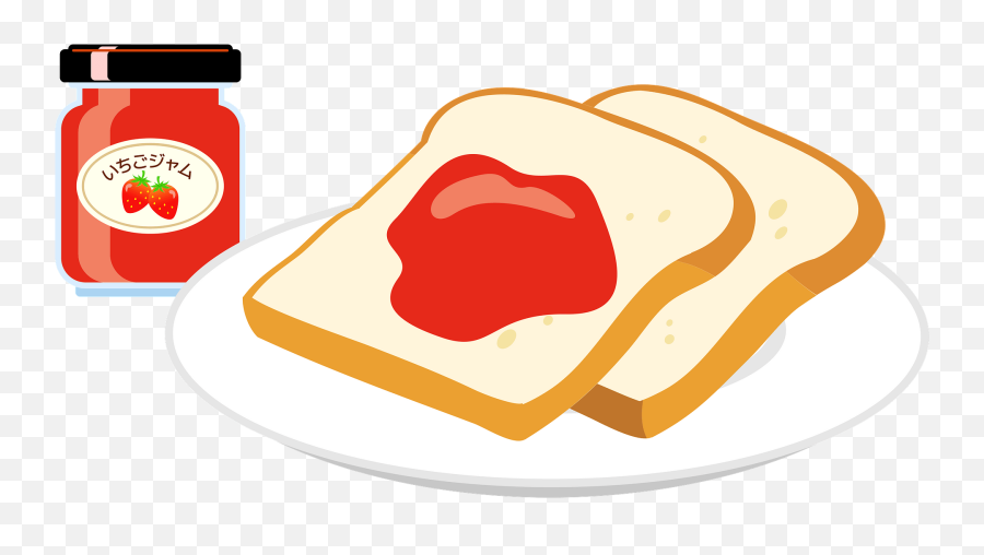 Strawberry Jam - Clipart Toast With Jam Emoji,Toast Clipart