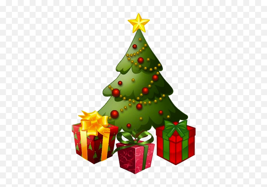 Santa Claus Christmas Day Christmas - Simple Christmas Tree Clipart Free Emoji,Christmas Gift Clipart