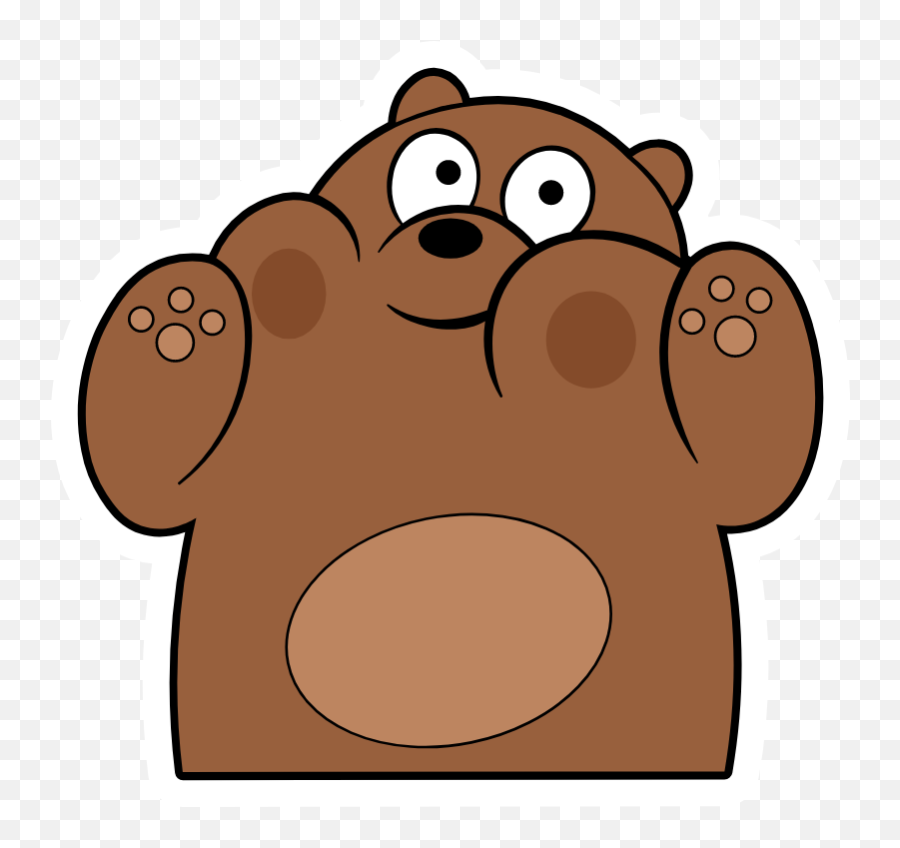 We Bare Bears Grizz Very Closely - We Bare Bears Nh Emoji,Grizzly Bear Png