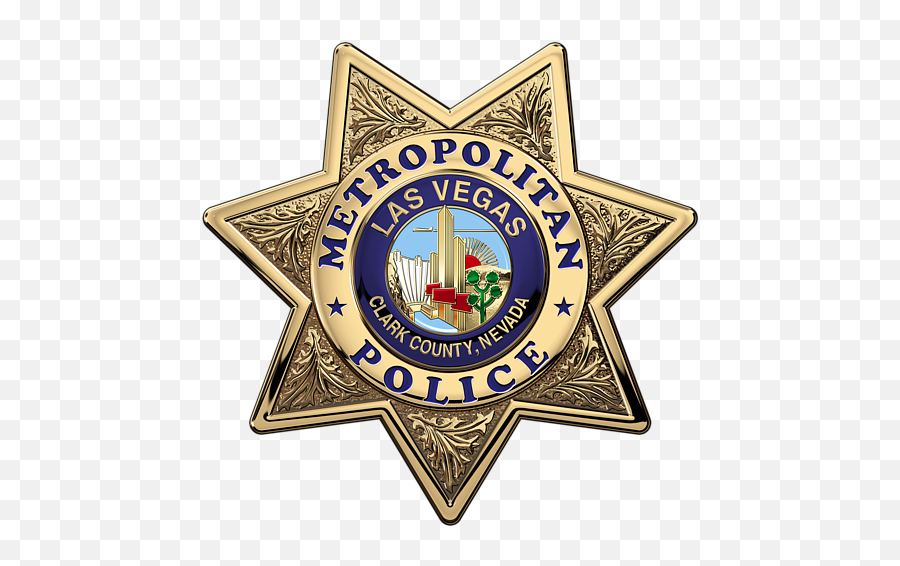 Las Vegas Metropolitan Police Department - L V M P D Badge Over White Leather Tshirt Lvmpd Badge Emoji,Police Badge Png