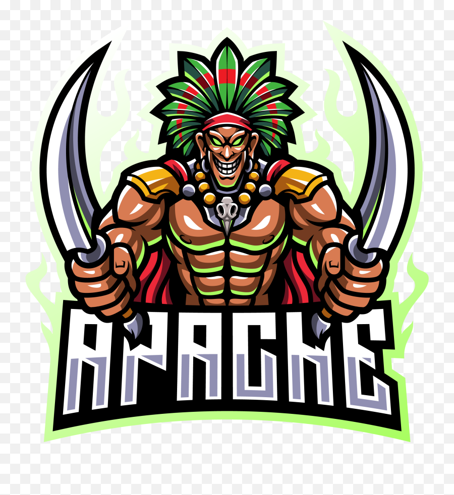 Free Apache Mascot Logo U2013 Graphicsfamily - Warzone Sports Mascot Logo Png Emoji,Apache Logo