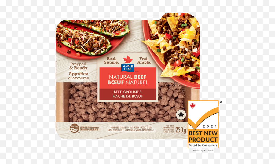 Maple Leaf Natural Ground Beef Products Maple Leaf Foods - Maple Leaf Ground Beef Emoji,Maple Leaf Logo