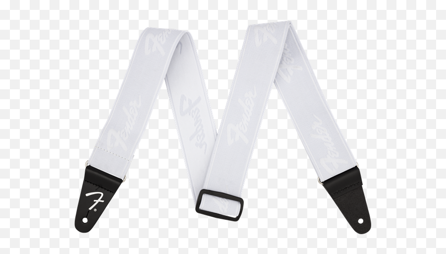 Fender Weighless 2 Running Logo Strap White 2 In - Sangle Guitare Blanche Emoji,Ebay Logo