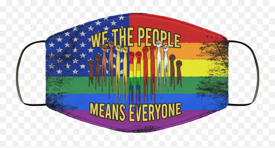 Lgbt Pride Face Mask We The People Means Everyone Face Emoji,We The People Logo