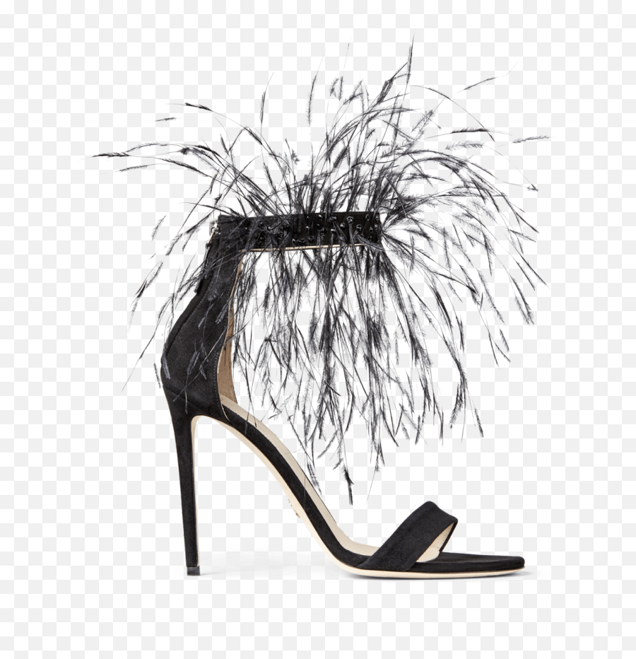 Embroidered Feather Sandal Shoes Ralph U0026 Russo Emoji,Black Feathers Png