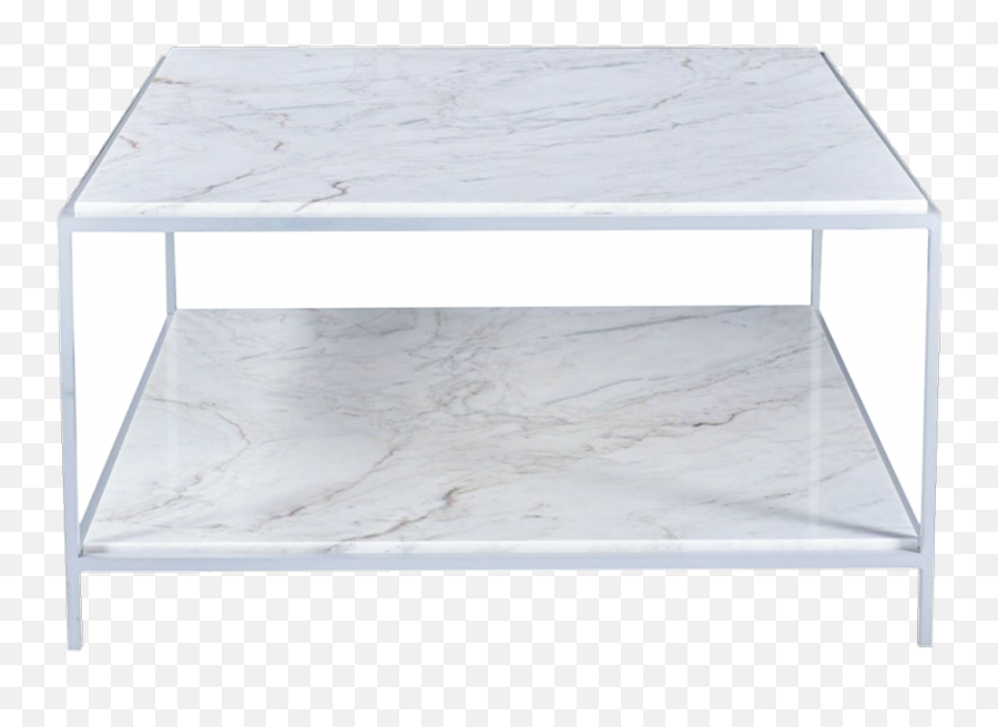 Coffee Table Natural White Marble Shelf Light Grey Frame Emoji,Cafe Table Png