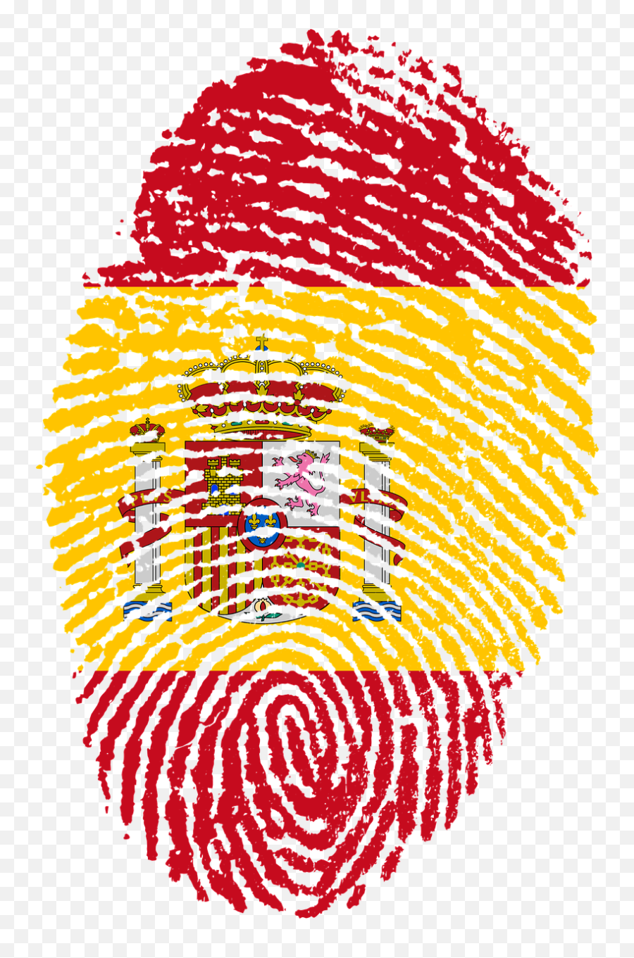 Spain Flag Fingerprint - Free Image On Pixabay Emoji,Spanish Flag Png