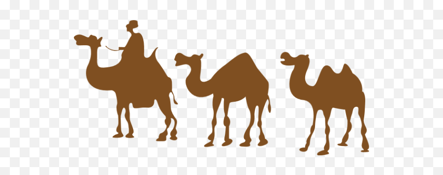 Free Camel Clip Art Customized - Silueta De Camello En El Desierto Emoji,Camel Clipart