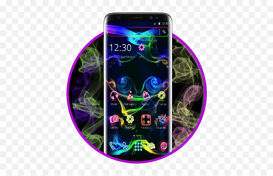 Amazoncom Neon Colorful Smoke 2d Theme Apps U0026 Games Emoji,Colored Smoke Png Transparent