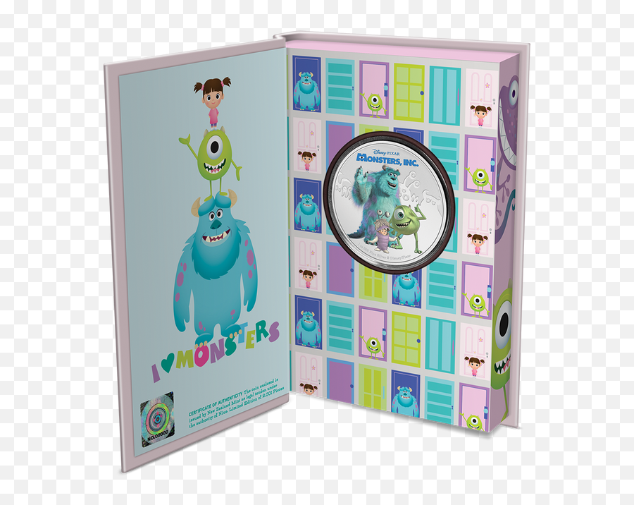 Monsters Inc 20th Anniversary 1oz Silver Coin Emoji,Monsters Inc Logo Png