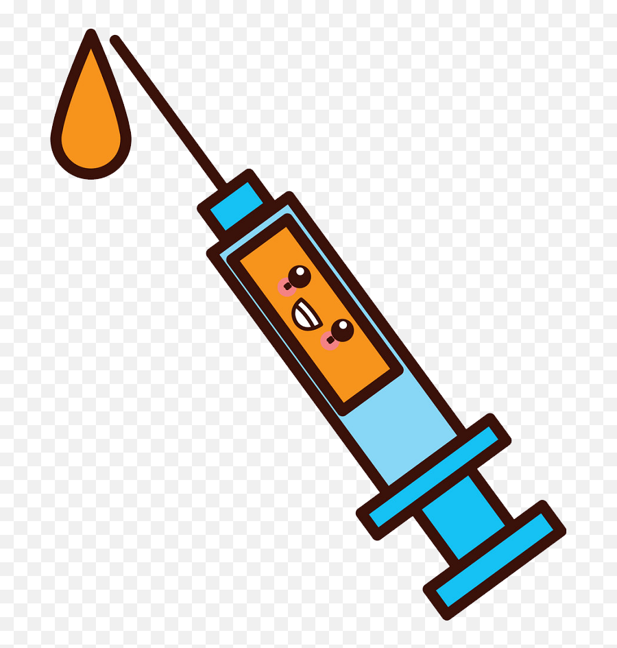 Cartoon Syringe Clipart Transparent 1 - Clipart World Vertical Emoji,Syringe Clipart