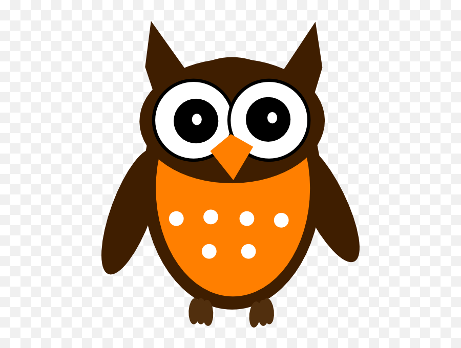 Cute Owl Clipart Owl Clip Art Elements - Orange And Brown Clipart Emoji,Owls Clipart