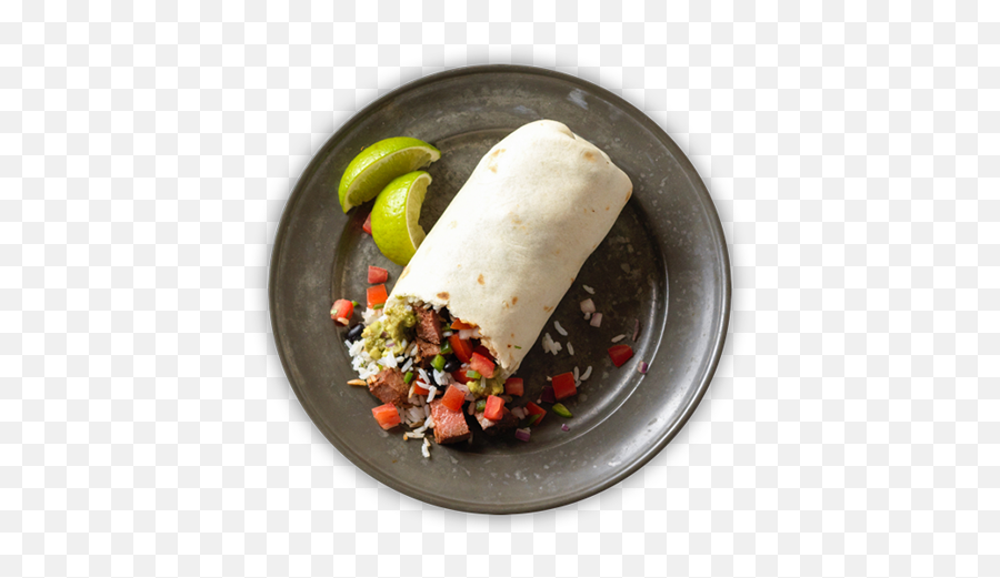 Menu - Burrito On Plate Png Emoji,Qdoba Logo