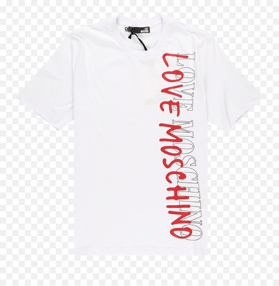 Love Moschino Vertical Logo T - Short Sleeve Emoji,Moschino Logo
