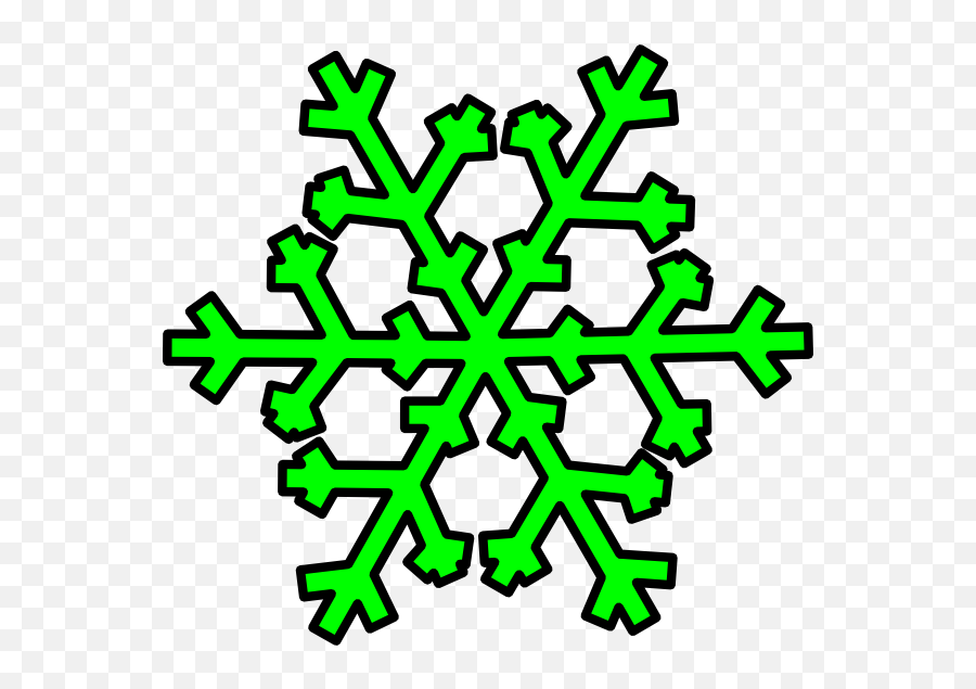 Green Snowflake Clip Art At Clkercom - Vector Clip Art Snowflake Clip Art Green Emoji,Green Clipart