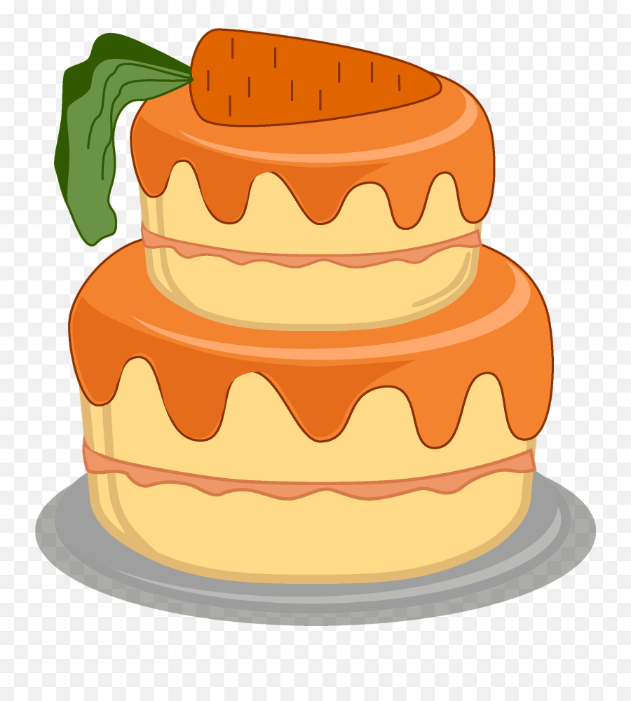Birthday Cake With A Carrot Clipart Free Download - Cake Clipart Png Transparent Creazilla Emoji,Birthday Cake Clipart