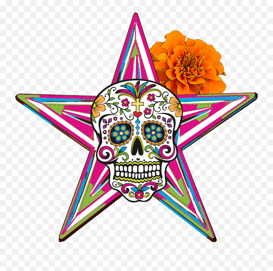Barnstar Día De Los Muertos - Day The Dead Coco Skull Emoji,Dia De Los Muertos Clipart