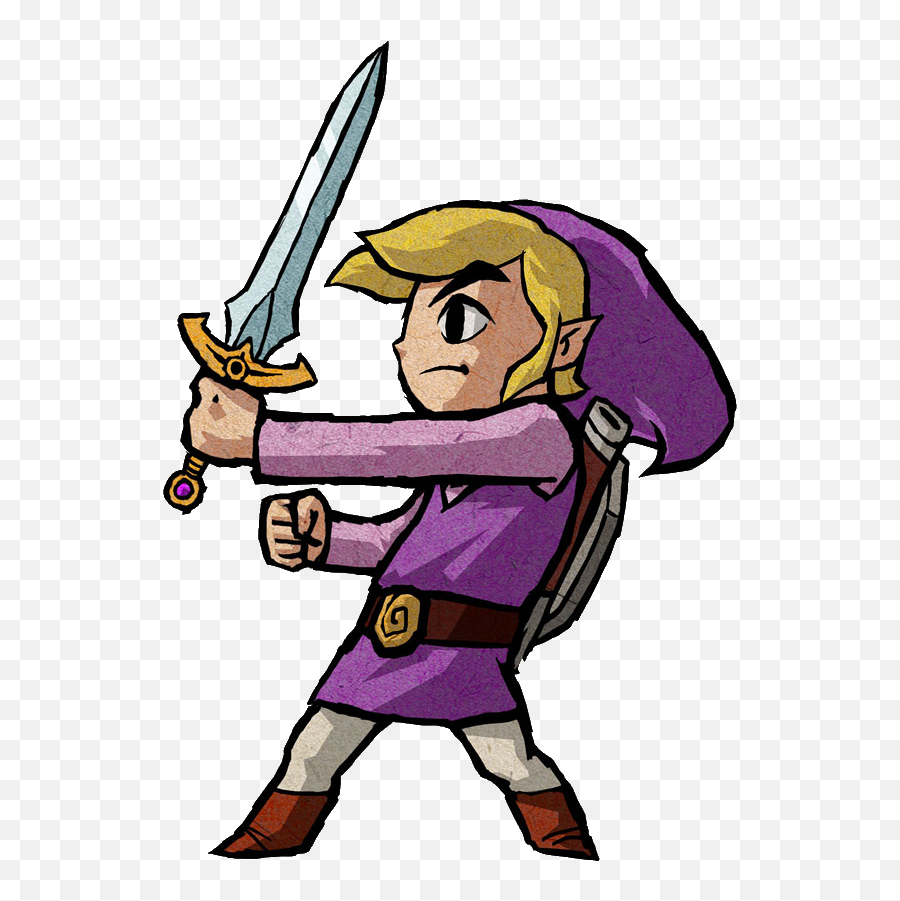 If It Happens - Zelda Triforce Heroes Emote Clipart Full Four Swords Purple Link Emoji,Triforce Png
