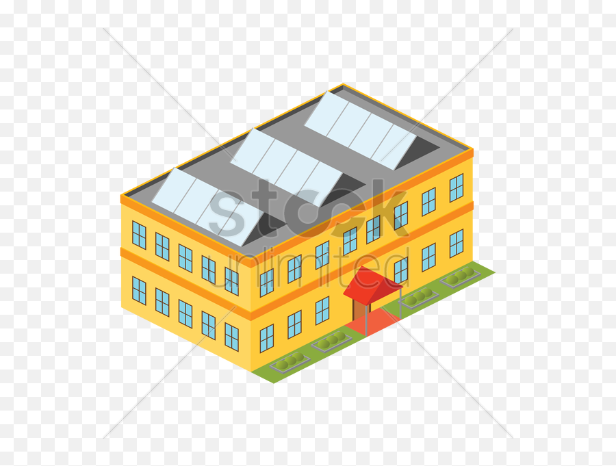 Download School Building With Solar Panels Clipart - School Building Solar Panels Clipart Emoji,School Building Clipart