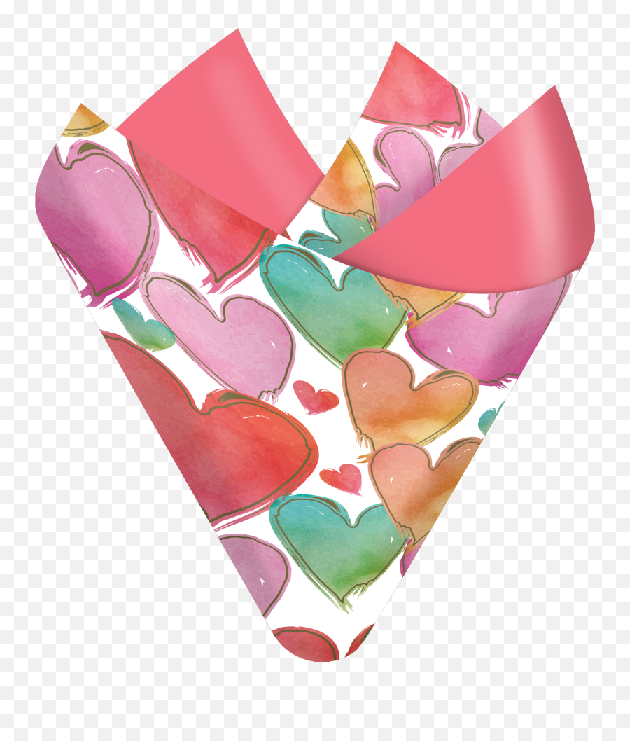 Watercolor Hearts Flip Sheet Emoji,Watercolor Heart Png
