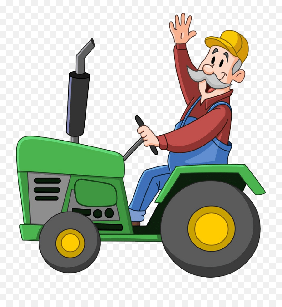 Farm Tractor With Rake - Clipart World Tractor Clipart Emoji,Tractor Clipart