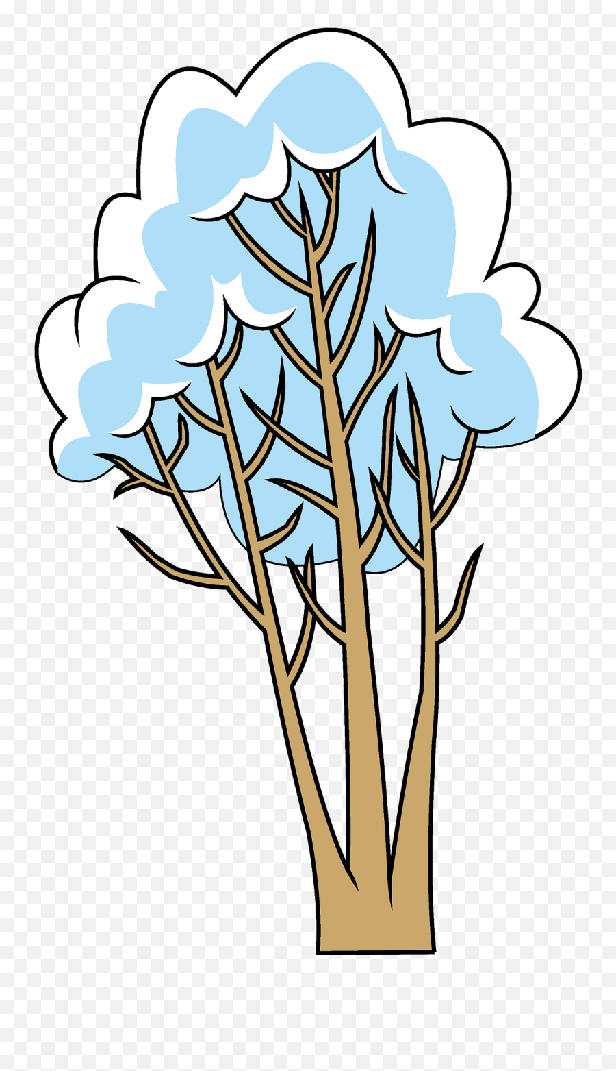 Winter Tree Clipart - Tree Emoji,Winter Trees Clipart