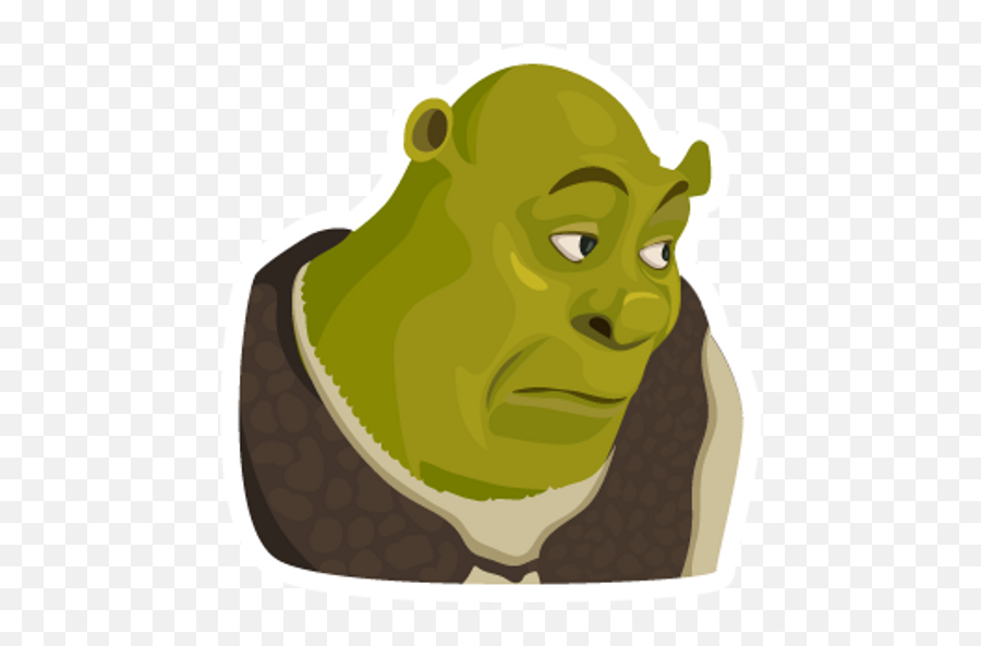 Bored Shrek Meme - Sticker Mania Shrek Meme Sticker Png Emoji,Meme Png