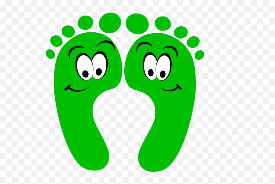 Green Happy Feet Clip Art At Clker - Funny Feet Clip Art Emoji,Feet Clipart