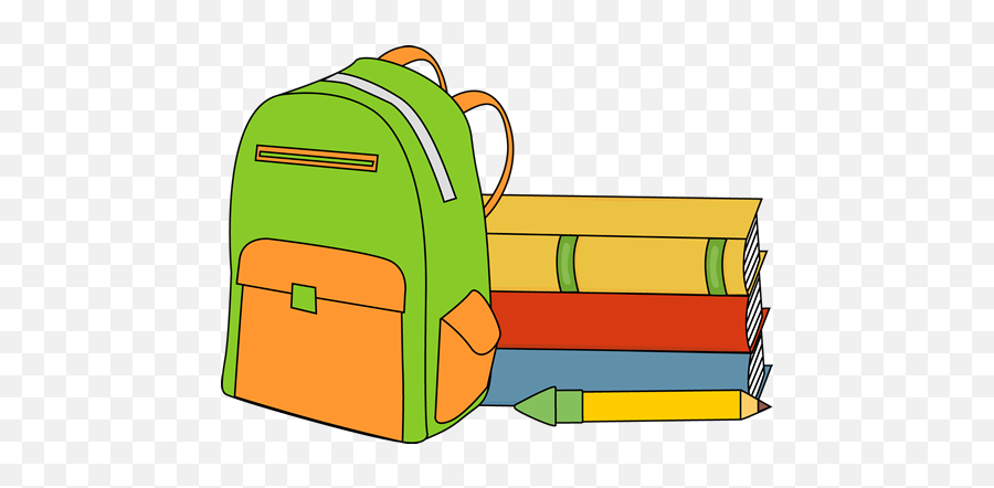 Books And Backpack Clip Art - Books And Backpack Image Bag And Book Clipart Emoji,Books Clipart