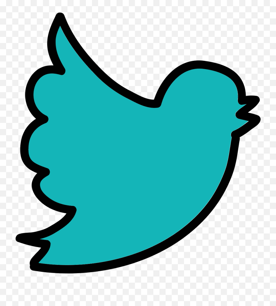 This Logo For Twitter Is A Stark Minimalist Outline Clipart - Clip Art Emoji,Twitter Transparent Logo