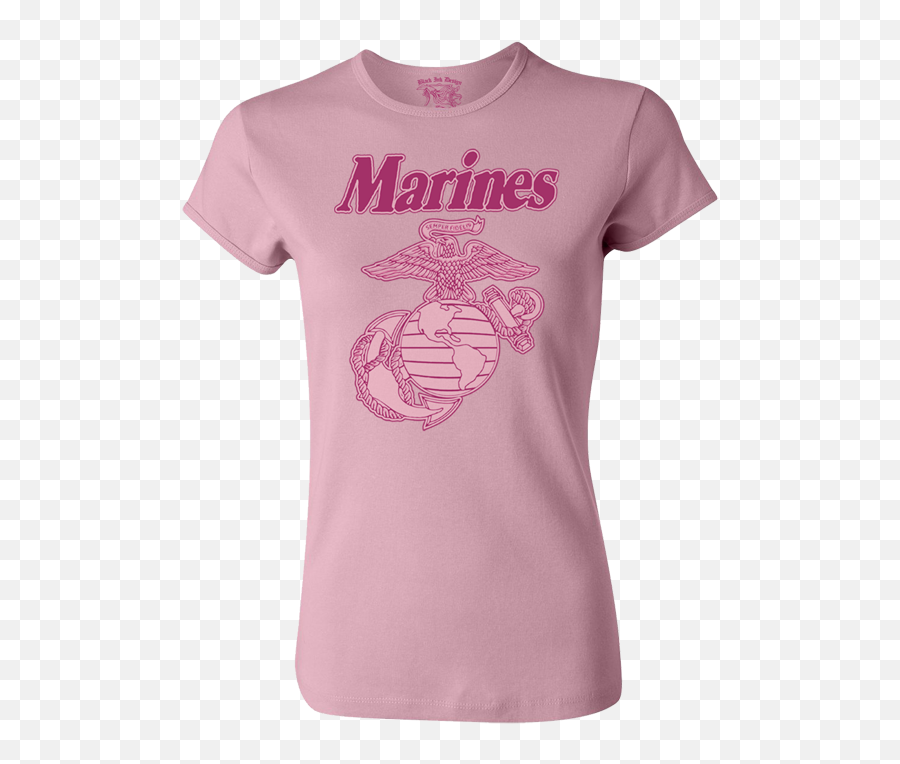 Womenu0027s Marines T - Shirt Us Marine Corps Pink Ladyu0027s Usmc Marines Emoji,Usmc Logo