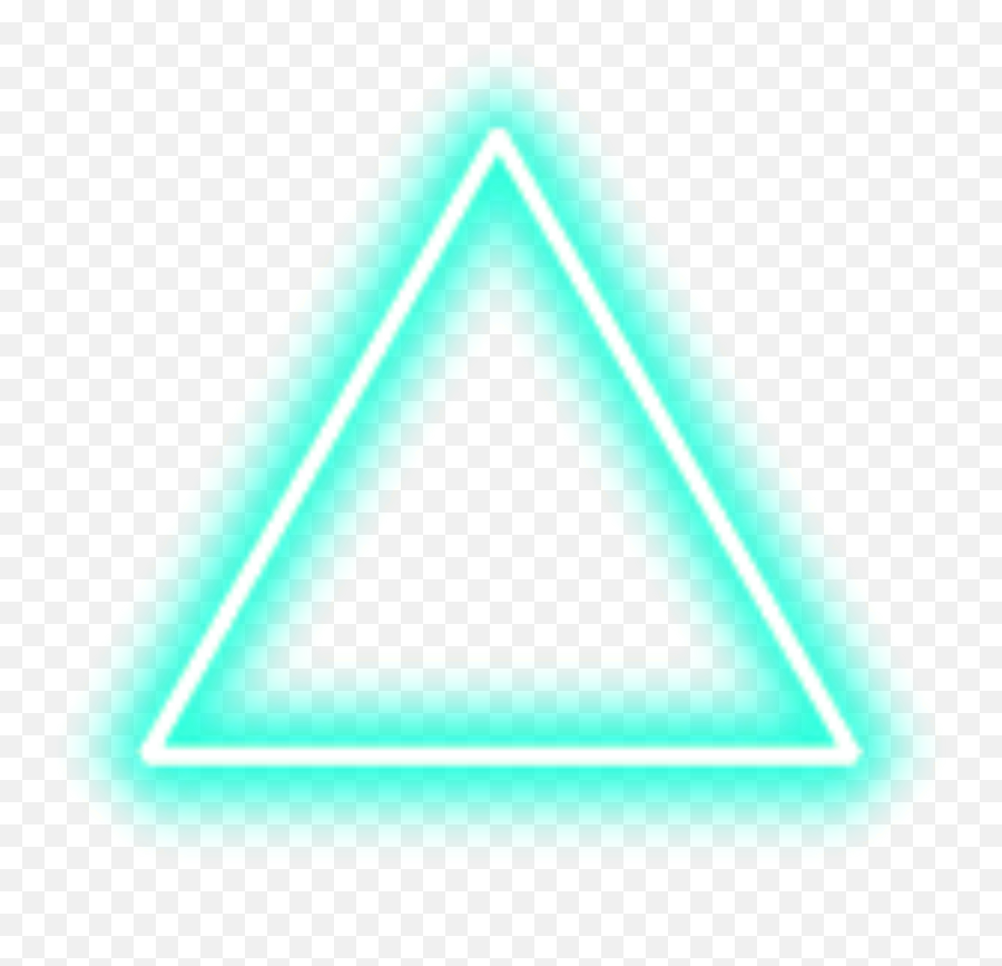 Teal Turquoise Neon Sticker By Ketchup And Mustard - Triangulo Verde Neon Png Emoji,Neon Png