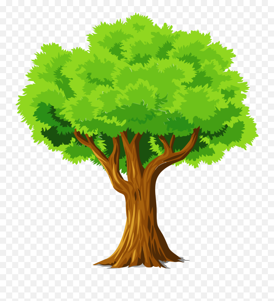 Colorful Natural Tree Vector Clipart - Tree Clipart Emoji,Vector Clipart
