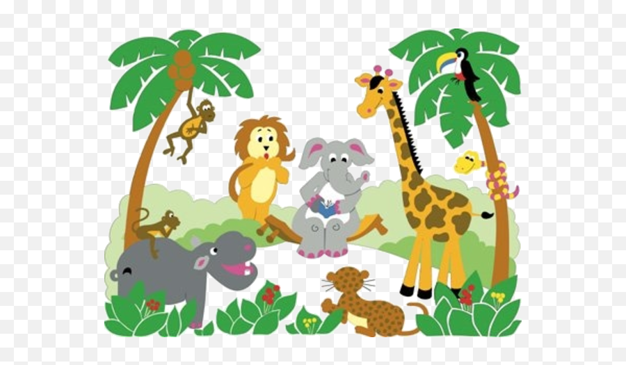 Library Of Baby Jungle Picture Png - Animals Jungle Clipart Emoji,Jungle Animals Clipart