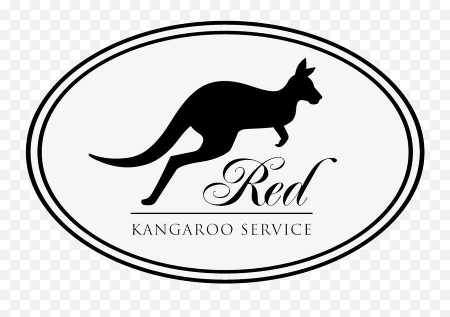 Red Kangaroo Service Logo Black And - Eastern Grey Kangaroo Emoji,Kangaroo Logo