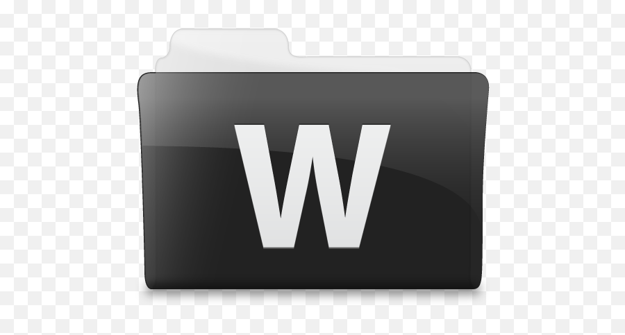 Folder Microsoft Word Icon - Black Icons Softiconscom Emoji,Ms Word Logo