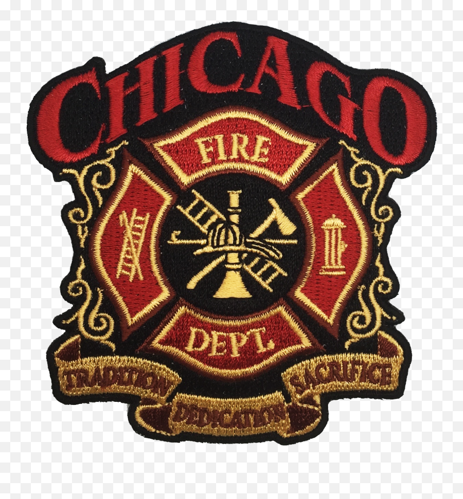 Chicago Fire Department Crest Patch - Solid Emoji,Chicago Fire Logo