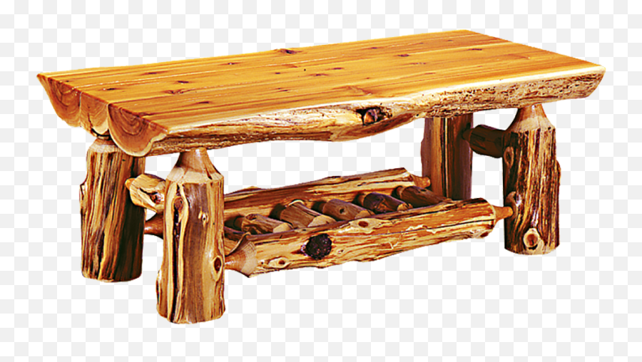 Logger Coffee Table Rustic Furniture Mall By Timber Creek Emoji,Cafe Table Png