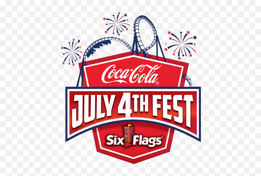 July 4th Fest 2019 - Coca Cola Company Emoji,Six Flags Logo