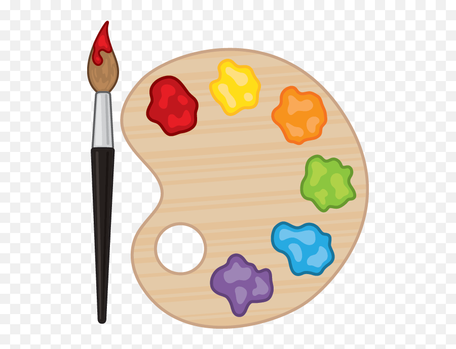 Paint Tray Clip Art Transparent - Paint Brush With Palette Clipart Emoji,Paint Palette Clipart