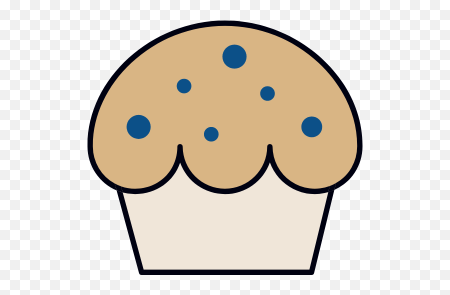 Blueberry Muffin Graphic - Clip Art Free Graphics Dot Emoji,Muffin Clipart