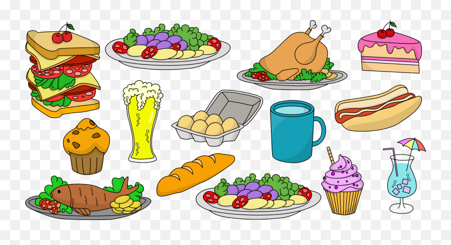 Cuisine Side Dish Cake Decorating - Meal Drawing Emoji,Dishes Clipart
