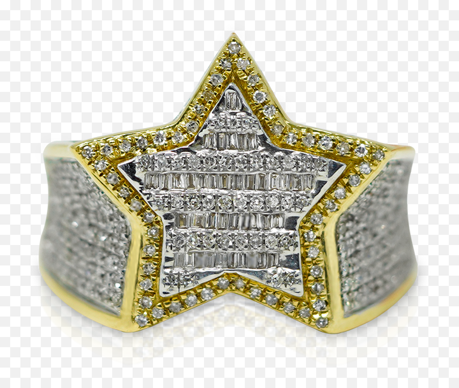 10k Yellow Gold Star Diamond Ring 111ct - Solid Emoji,Gold Star Transparent