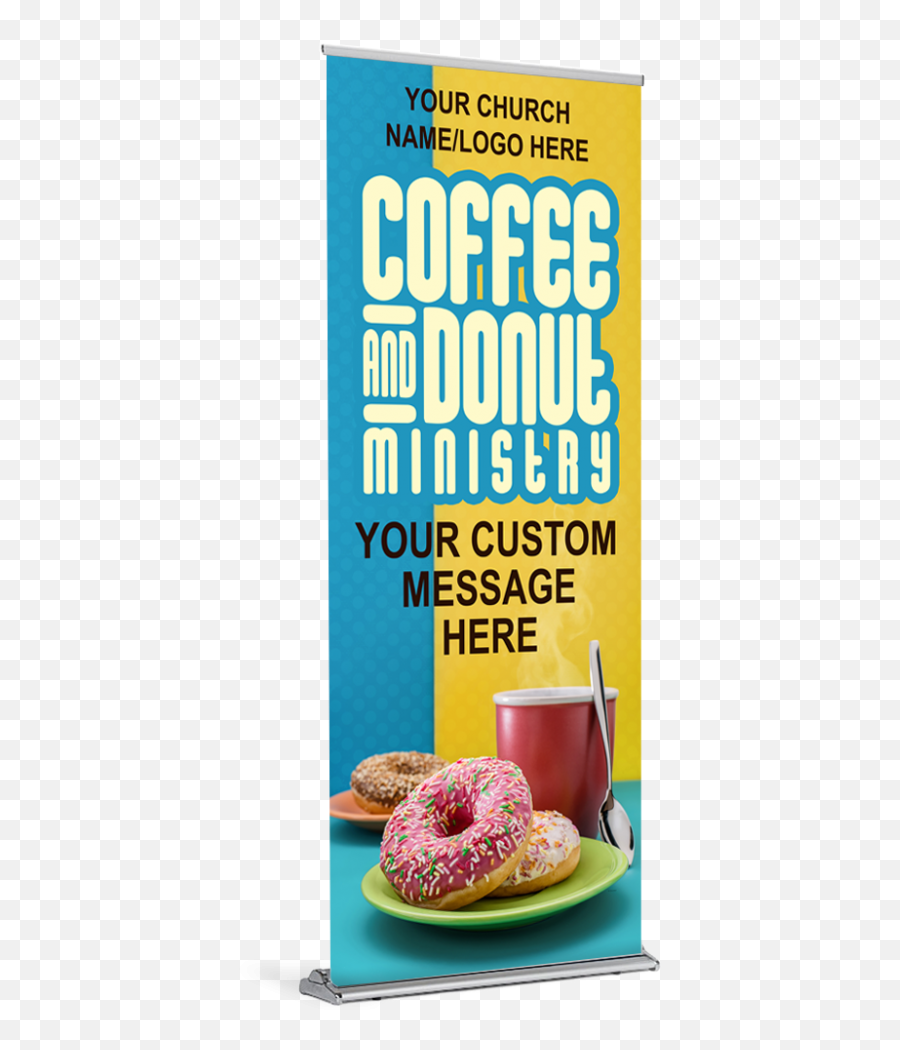 Coffee Donuts Ministry Custom Banner - Serveware Emoji,Coffee And Donuts Clipart