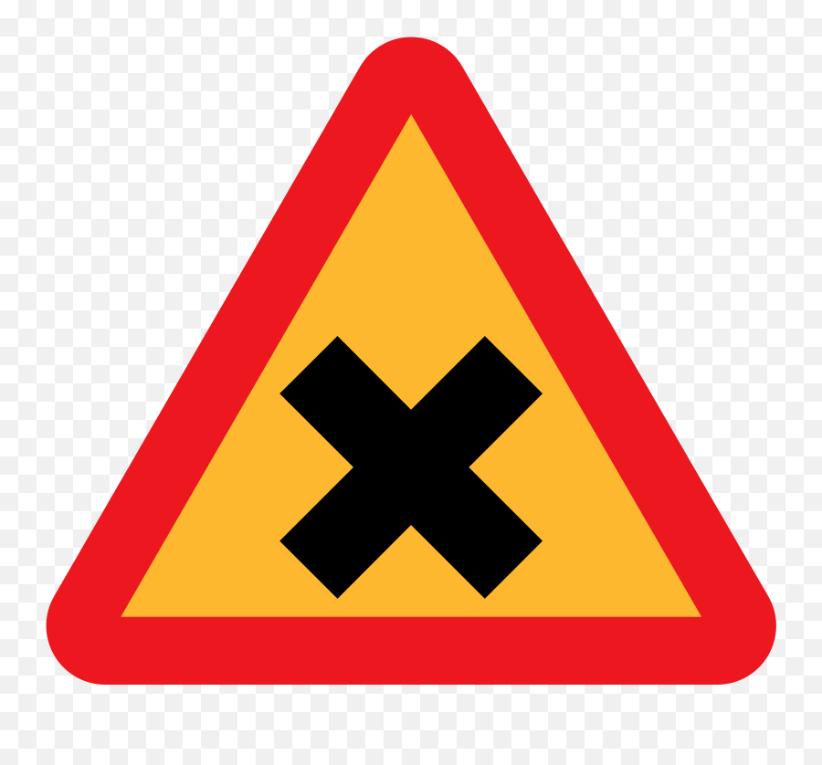 X Sign - Clipart Best Road Warning Sign Cross Emoji,Red X Clipart
